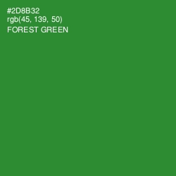 #2D8B32 - Forest Green Color Image
